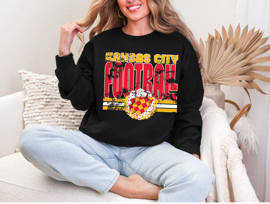 Football - Striped Distressed Mascot