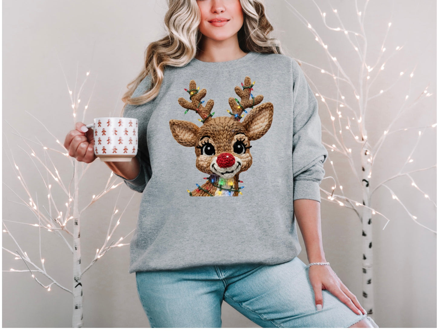 Faux Crochet Reindeer