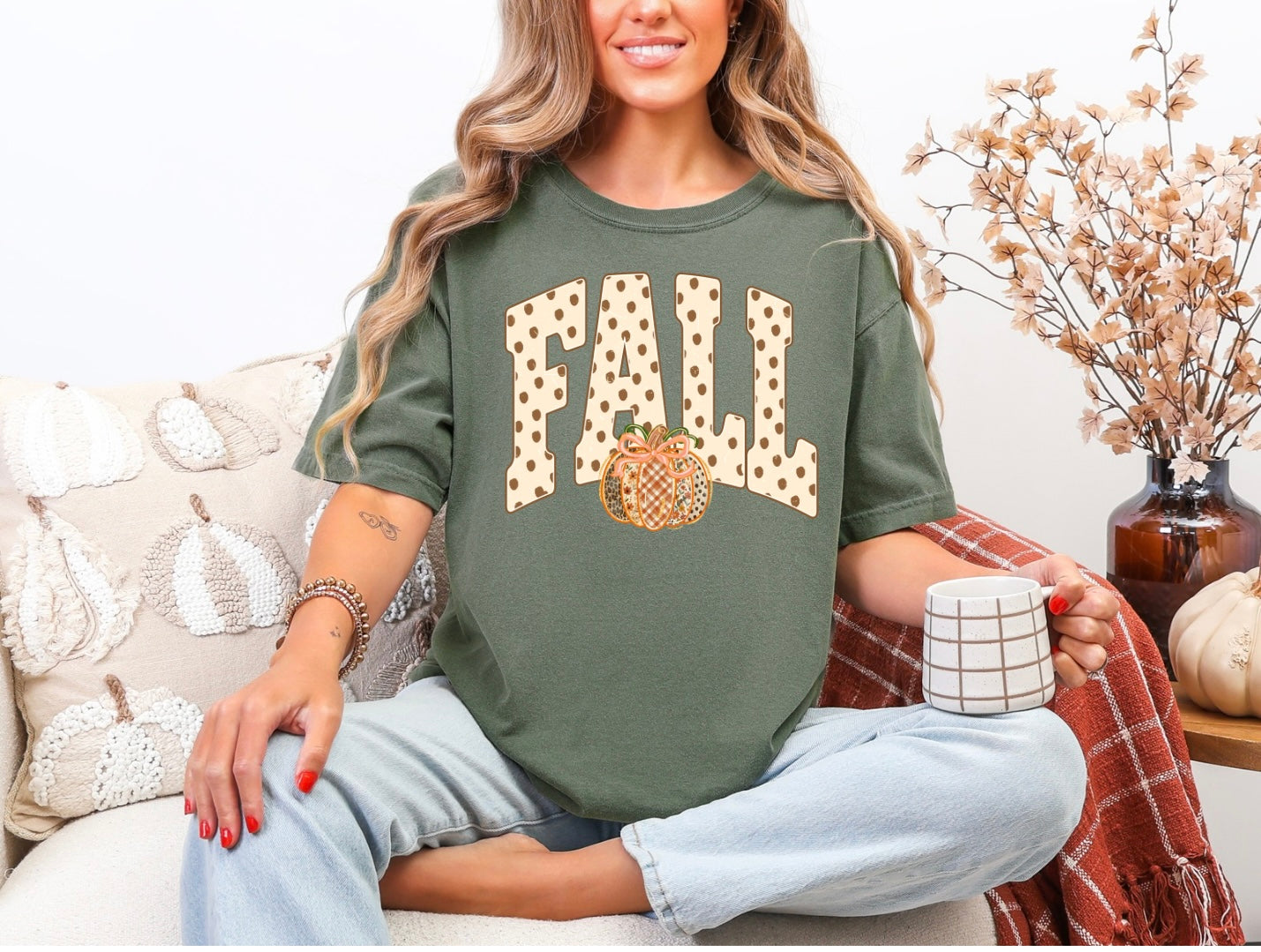 Fall - Polka Dot w/ Pumpkin
