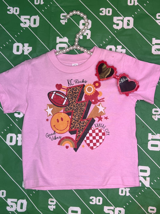 KC Leopard Bolt Youth Tee