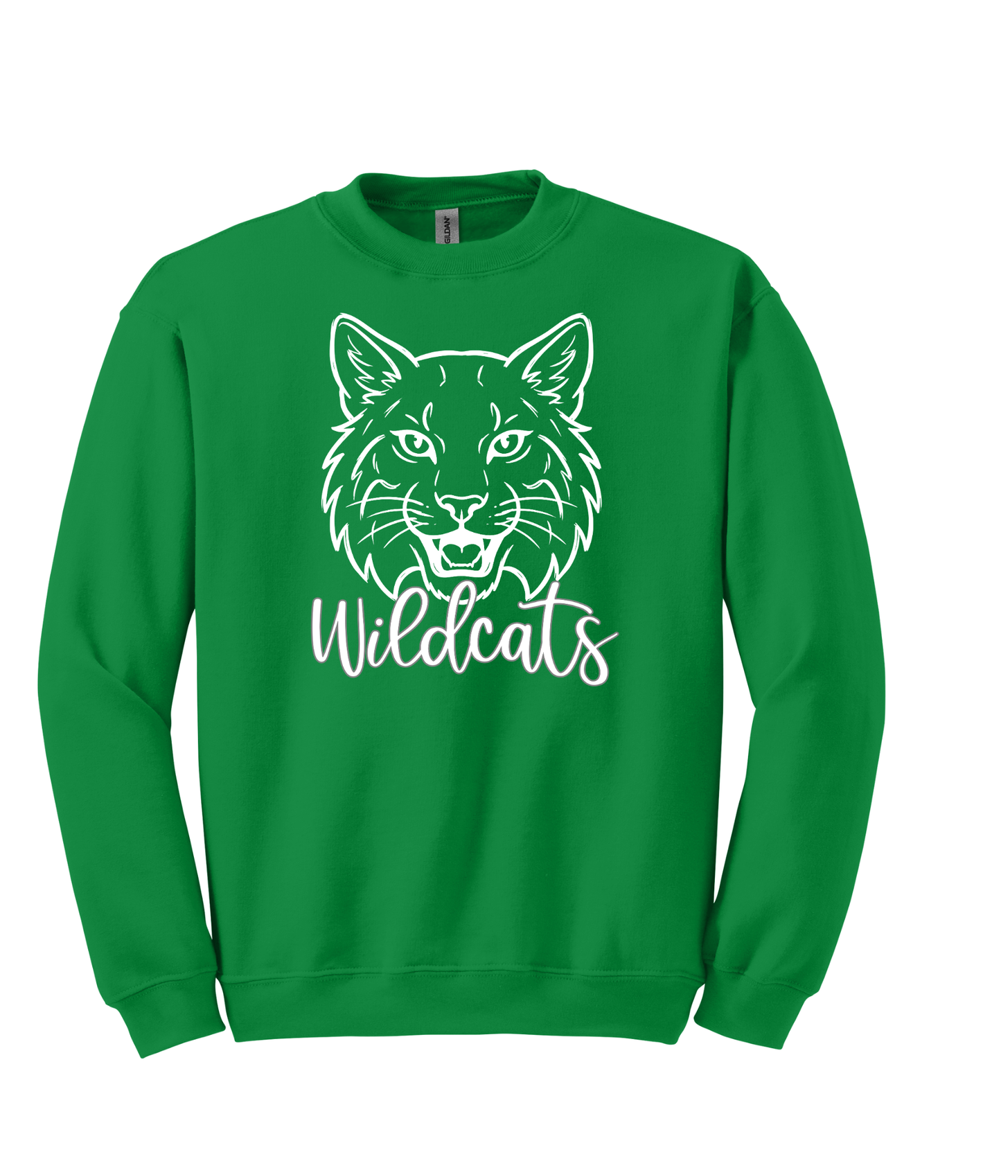Wilder -Wildcats Large White Mascot Face  - Adult