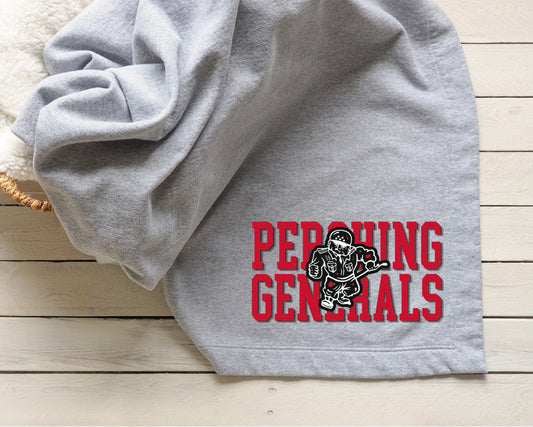Stadium Blanket - Pershing Generals Red Font