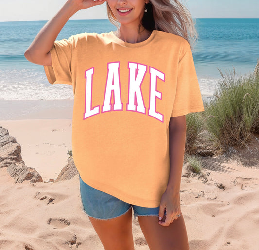 Lake - Pink Outline