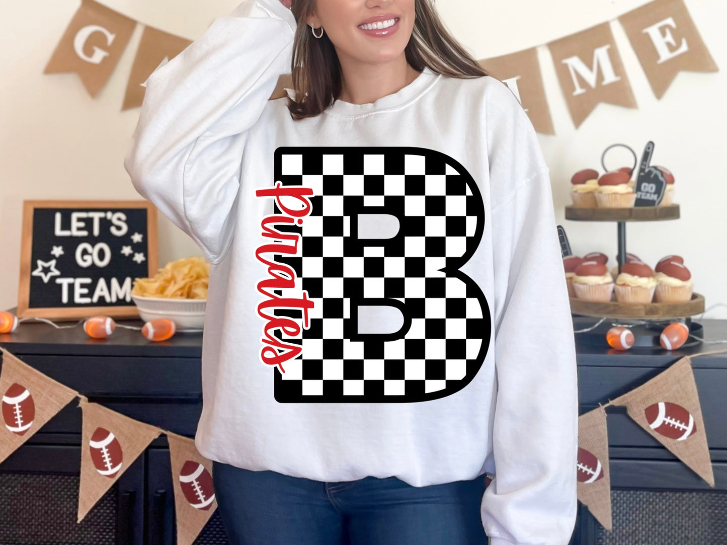 Checkered B - Pirates