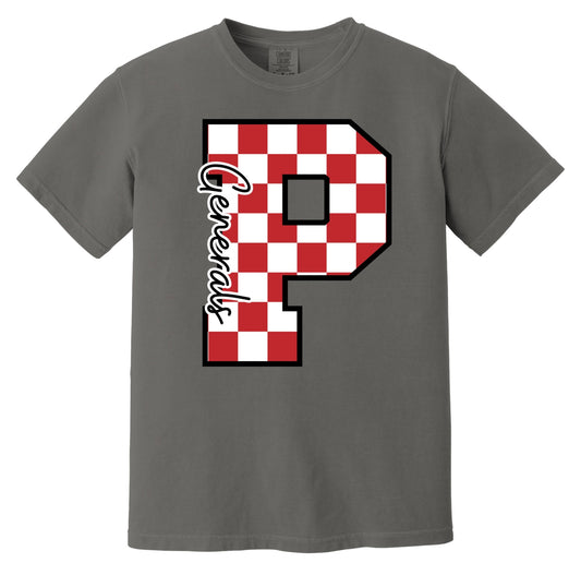 Checkered P - Adult T-shirt