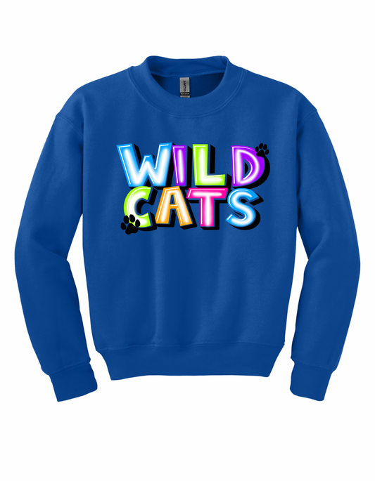 Wildcats - Multi Color - Adult Sweatshirt