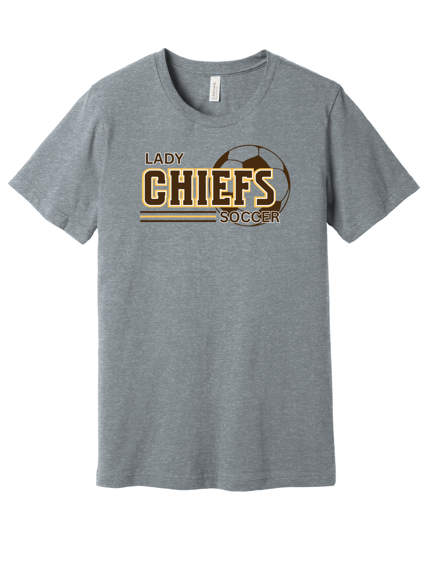 Lady Chiefs Stripe Gold and Brown