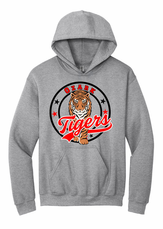 Ozark Tigers Round Mascot w/stars