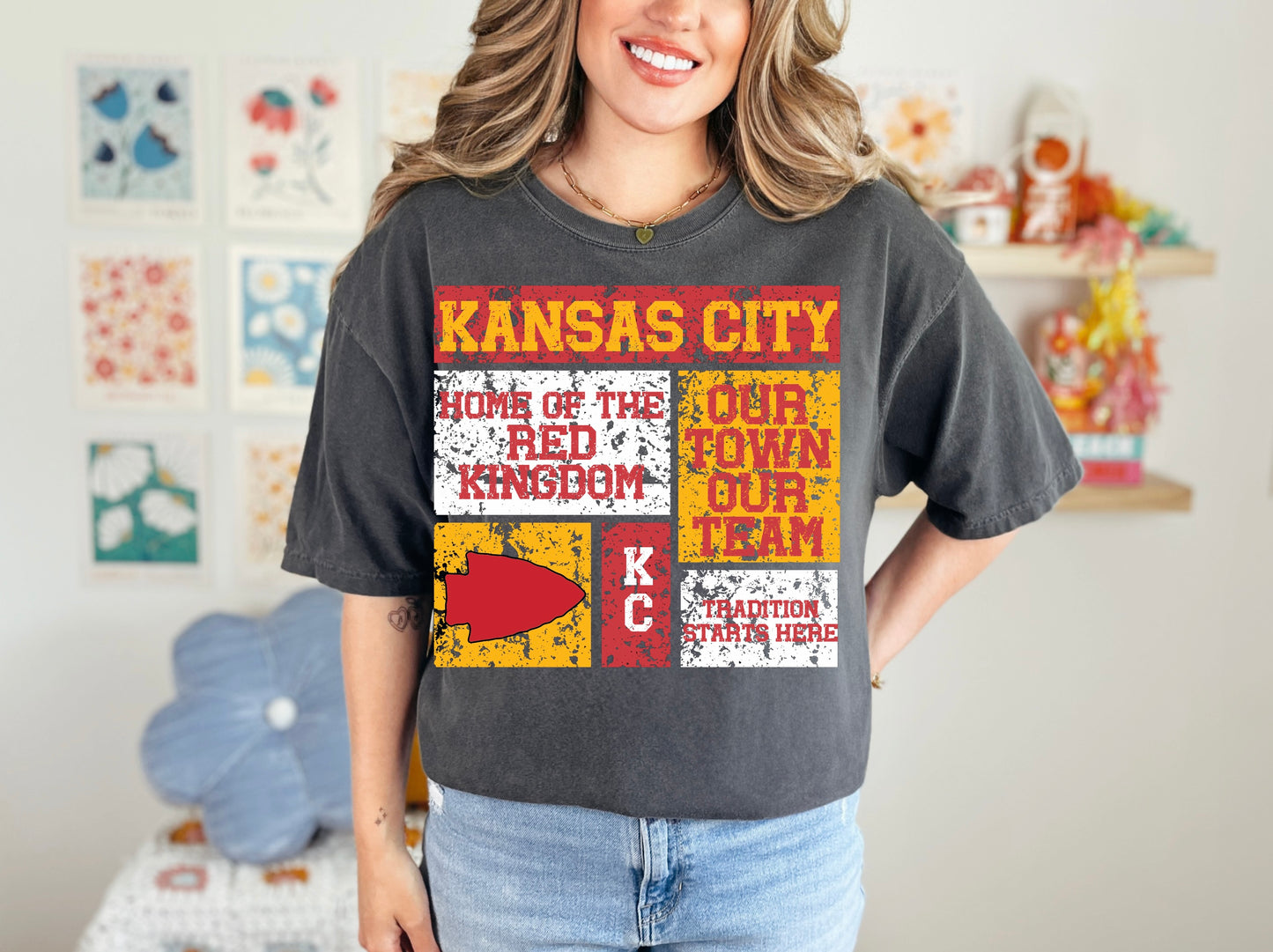 KC Home of the Red Kingdom Distressed