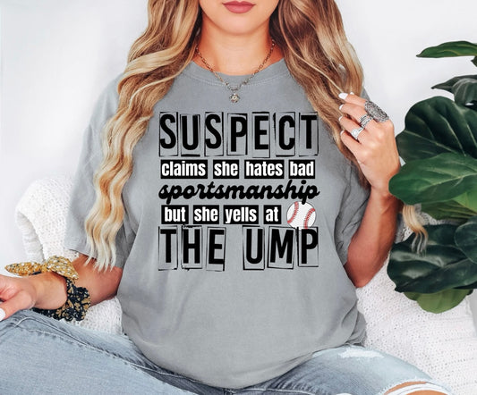 Suspect Yells at the Ump