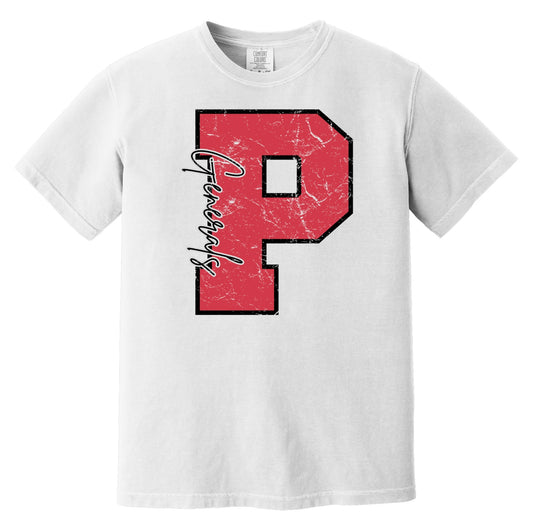 Distressed P - Adult T-shirt