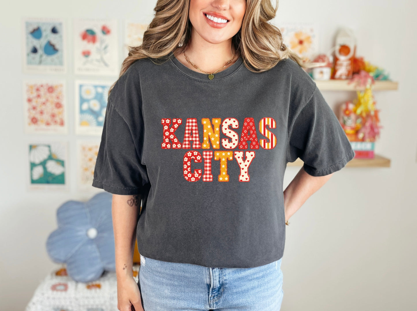 Kansas City Floral/Gingham/Star