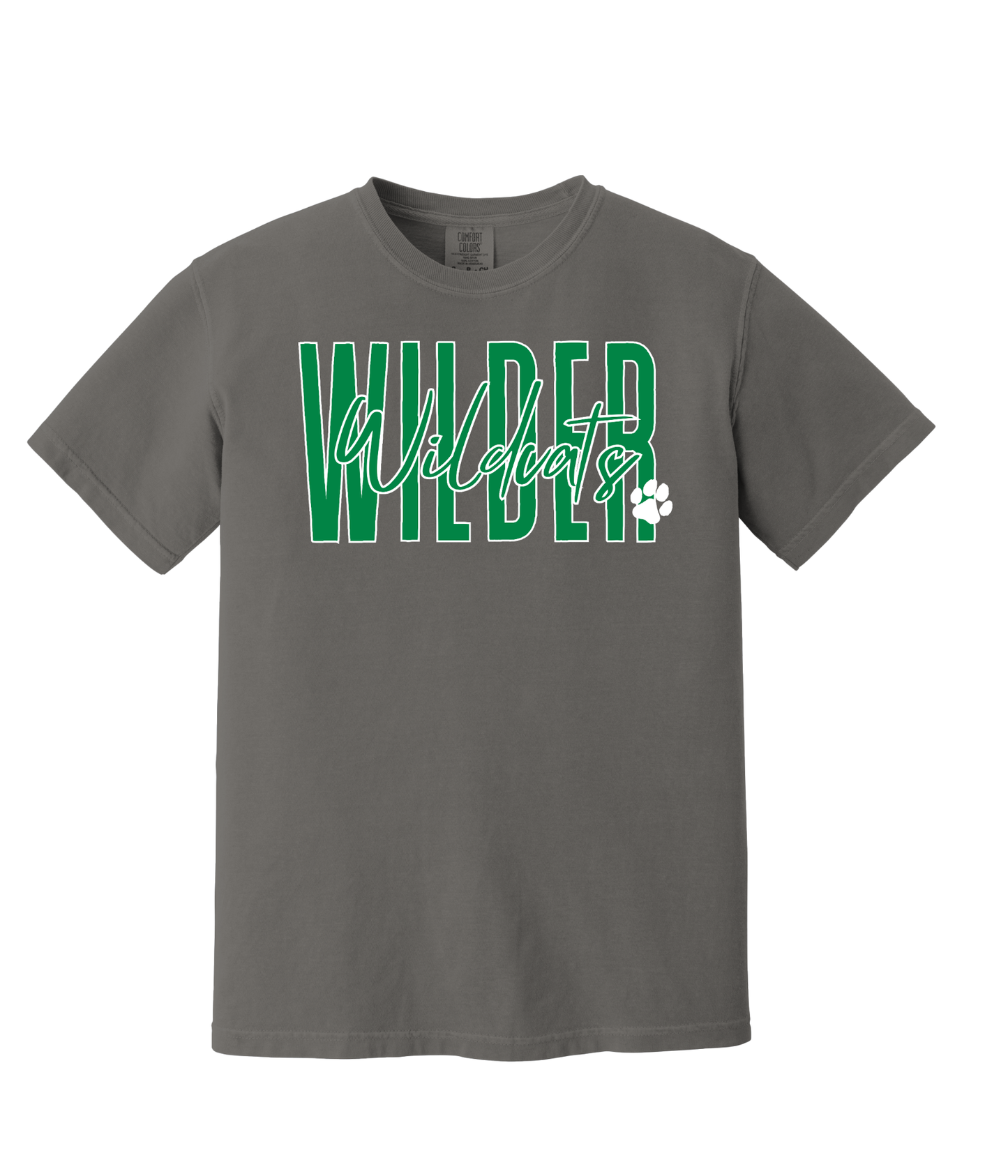 Wilder Wildcats - Block/Script with white paw - Adult