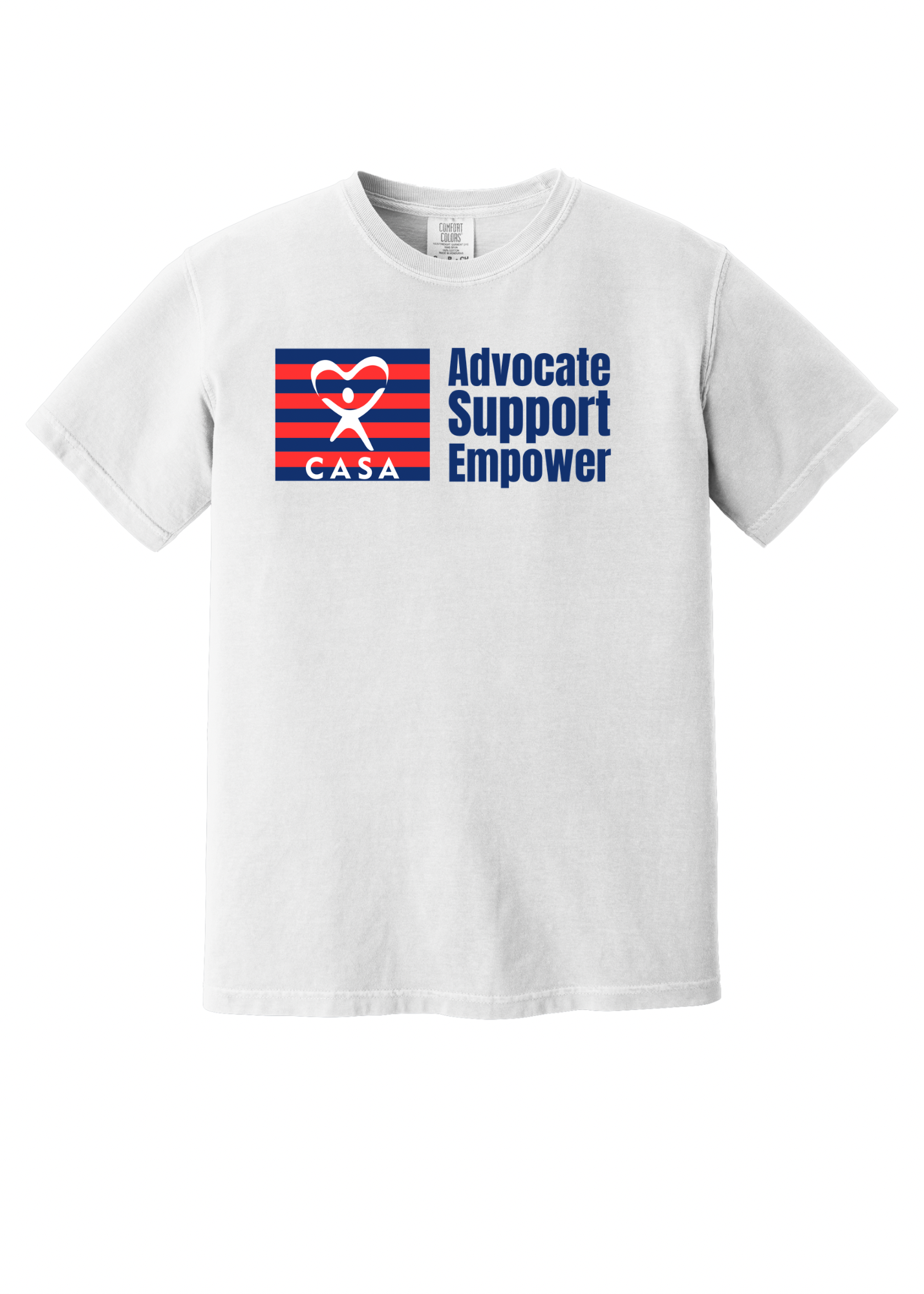 Advocate Support Empower - red and blue