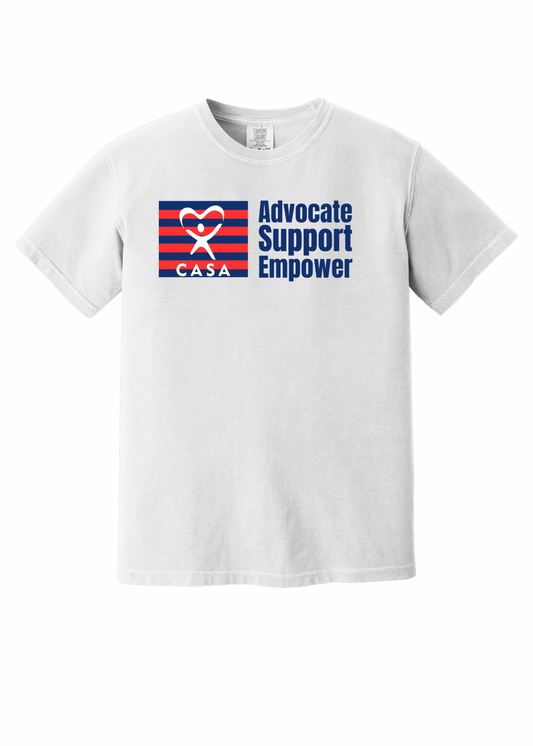 Advocate Support Empower - red and blue