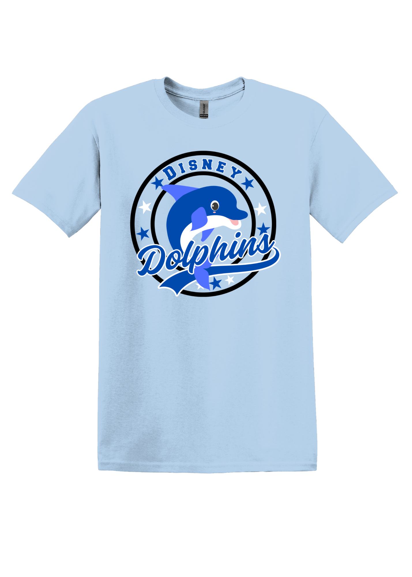 Dolphin Round Mascot - Adult Tee