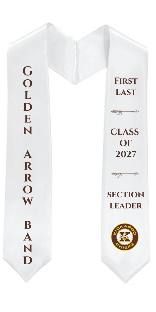 Golden Arrow Band Graduation Stole